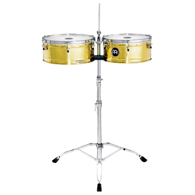 MEINL TIMBALES LUIS CONTE BRASS 14″+15″ w/STAND